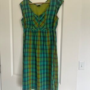 Eddie Bauer Green and Blue Sleeveless Sundress